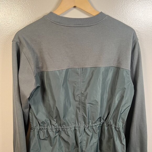 Athleta Triumph Hybrid Crewneck Sweatshirt Size Small Green Athletic Cozy Comfy - Picture 7 of 10